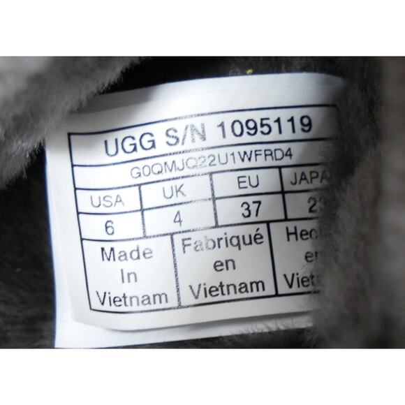 NEW UGG FLUFF YEAH SLIDES SLIPPERS SHEEPSKIN GRAY 1095119 WOMANS SIZE - 6 - Picture 5 of 7